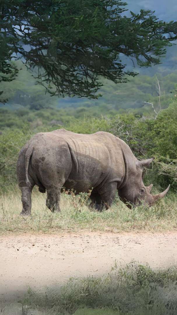 On the trail of the rhinos. Two-day excursion with overnight stay in Kruger National Park to experience wild animals up close.