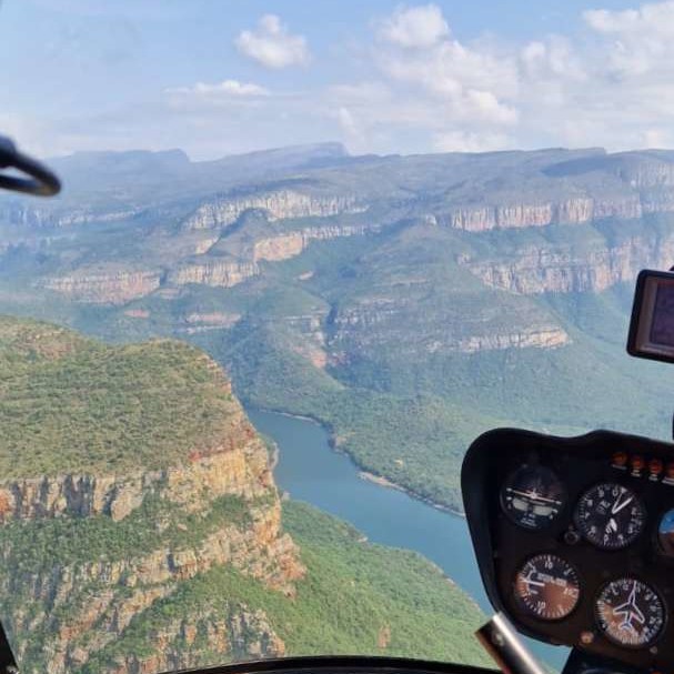 Helicopter sightseeing flight Blyde River Canyon South Africa Safari Lodge