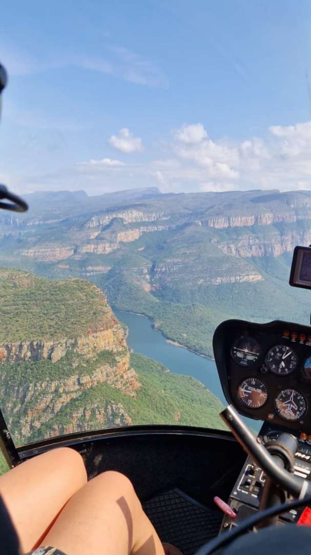 Helicopter sightseeing flight Blyde River Canyon South Africa Safari Lodge